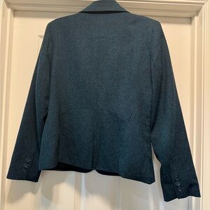 New York & Company Green Blazer Tailored Suit Jacket